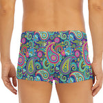 Colorful Paisley Pattern Print Men's Short Boxer Briefs
