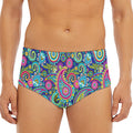 Colorful Paisley Pattern Print Men's Triangle Swim Briefs