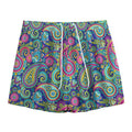 Colorful Paisley Pattern Print Mesh Shorts