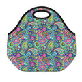 Colorful Paisley Pattern Print Neoprene Lunch Bag