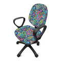 Colorful Paisley Pattern Print Office Chair Cover
