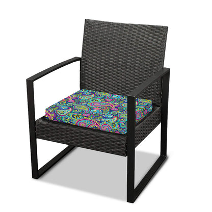 Colorful Paisley Pattern Print Outdoor Seat Cushion Cover