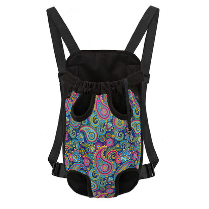 Colorful Paisley Pattern Print Pet Carrier Backpack