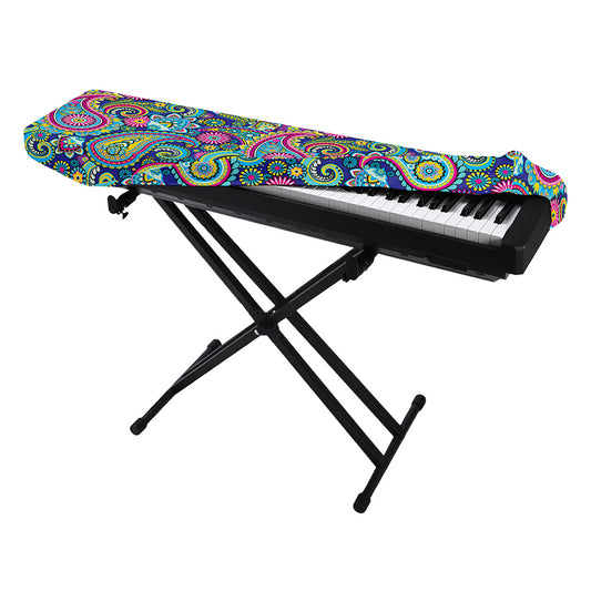 Colorful Paisley Pattern Print Piano Keyboard Cover