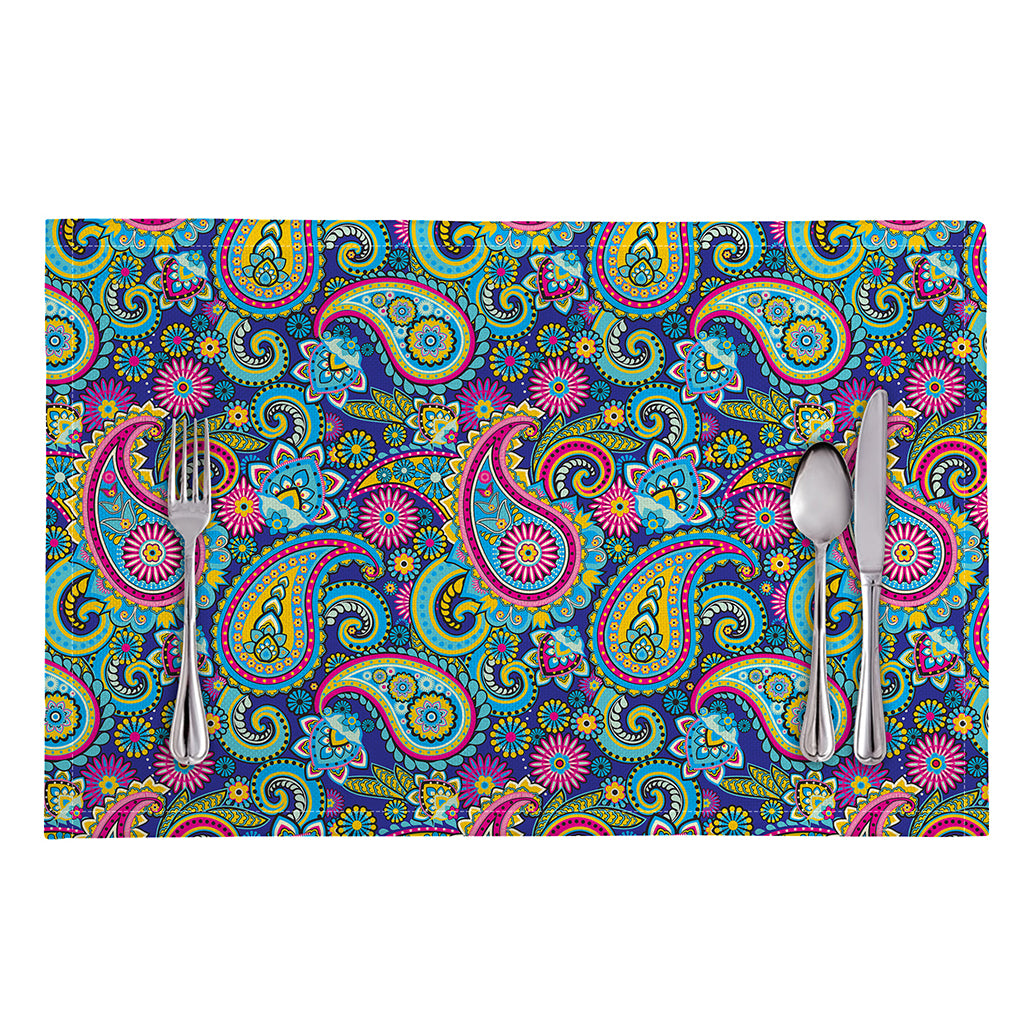 Colorful Paisley Pattern Print Placemat