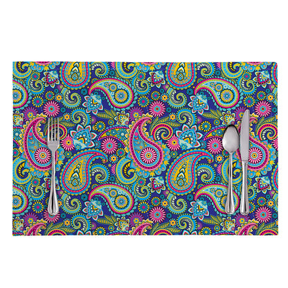 Colorful Paisley Pattern Print Placemat