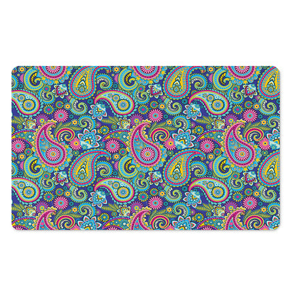 Colorful Paisley Pattern Print Polyester Doormat
