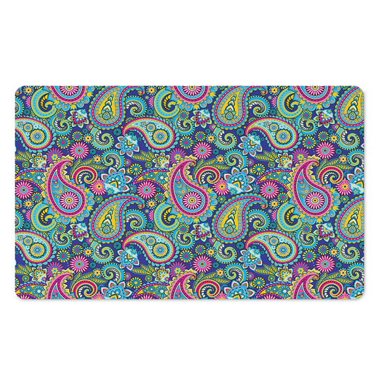 Colorful Paisley Pattern Print Polyester Doormat