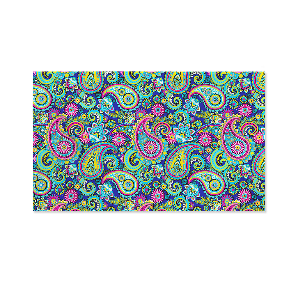 Colorful Paisley Pattern Print Polyester Flag