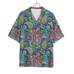 Colorful Paisley Pattern Print Rayon Hawaiian Shirt