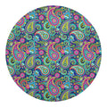 Colorful Paisley Pattern Print Round Blanket