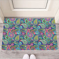 Colorful Paisley Pattern Print Rubber Doormat
