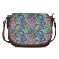 Colorful Paisley Pattern Print Saddle Bag