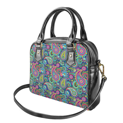 Colorful Paisley Pattern Print Shoulder Handbag