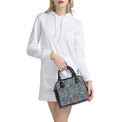 Colorful Paisley Pattern Print Shoulder Handbag