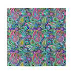 Colorful Paisley Pattern Print Silk Bandana