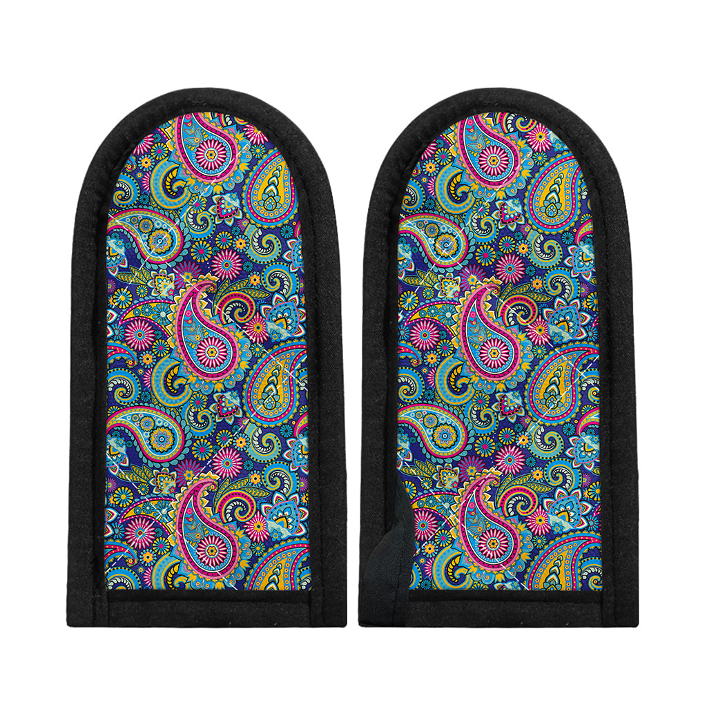 Colorful Paisley Pattern Print Skillet Handle Cover