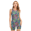 Colorful Paisley Pattern Print Sleeveless One Piece Swimsuit