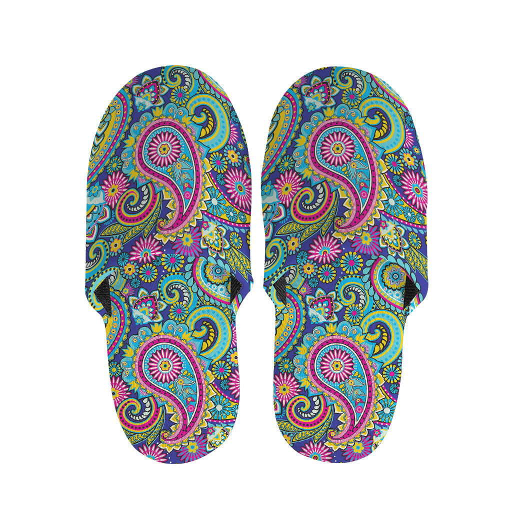 Colorful Paisley Pattern Print Slippers