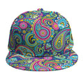 Colorful Paisley Pattern Print Snapback Cap