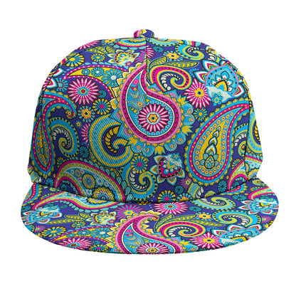 Colorful Paisley Pattern Print Snapback Cap