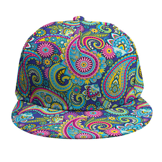Colorful Paisley Pattern Print Snapback Cap