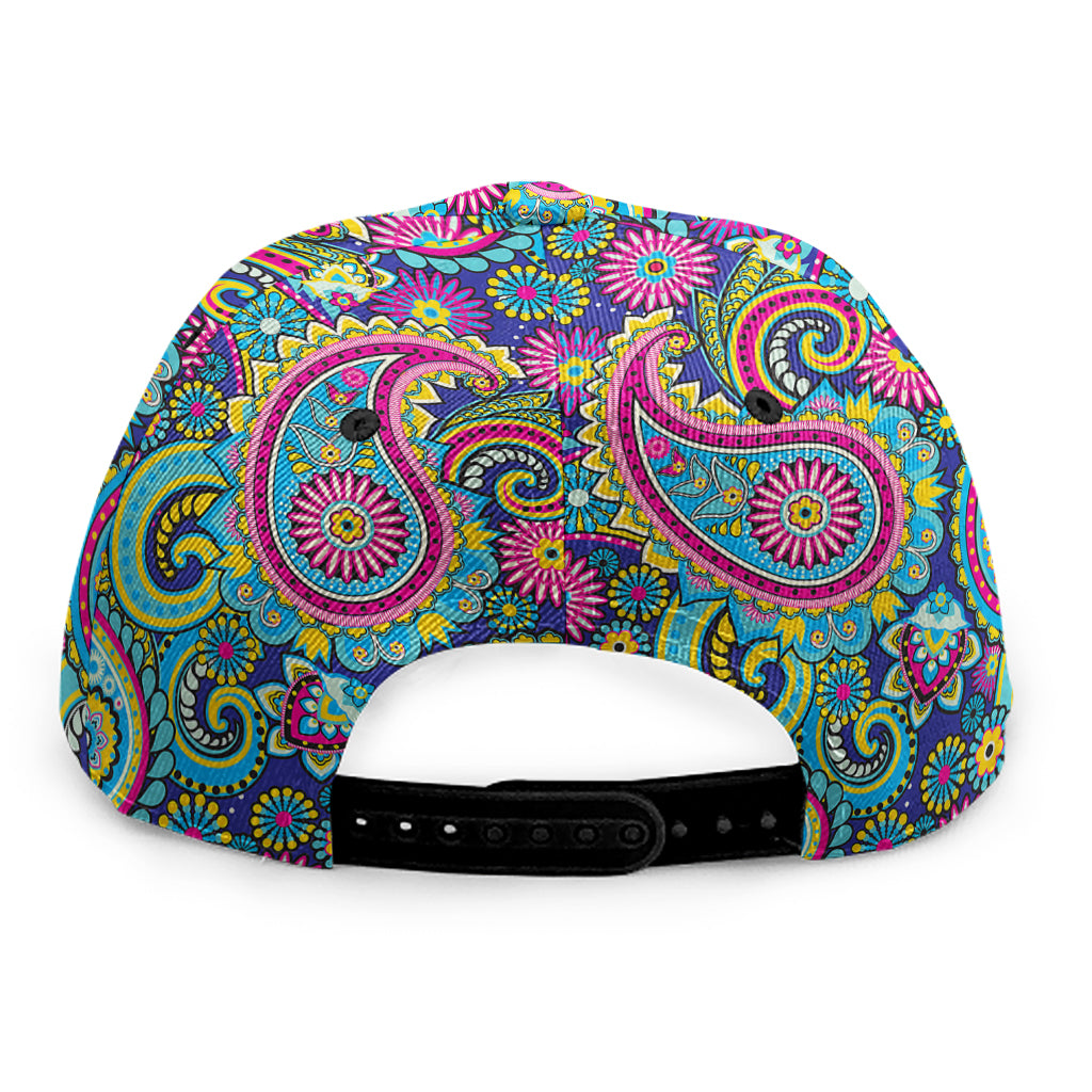 Colorful Paisley Pattern Print Snapback Cap
