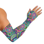 Colorful Paisley Pattern Print Sun Protection Arm Sleeves
