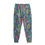 Colorful Paisley Pattern Print Sweatpants