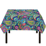 Colorful Paisley Pattern Print Tablecloth