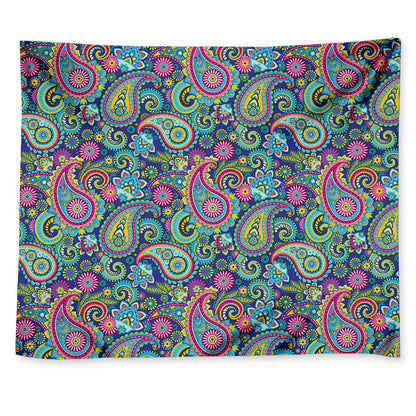 Colorful Paisley Pattern Print Tapestry