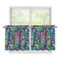 Colorful Paisley Pattern Print Tier Curtains