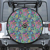 Colorful Paisley Pattern Print Tire Cover With Camera Hole