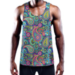 Colorful Paisley Pattern Print Training Tank Top