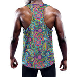 Colorful Paisley Pattern Print Training Tank Top