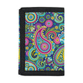 Colorful Paisley Pattern Print Trifold Wallet