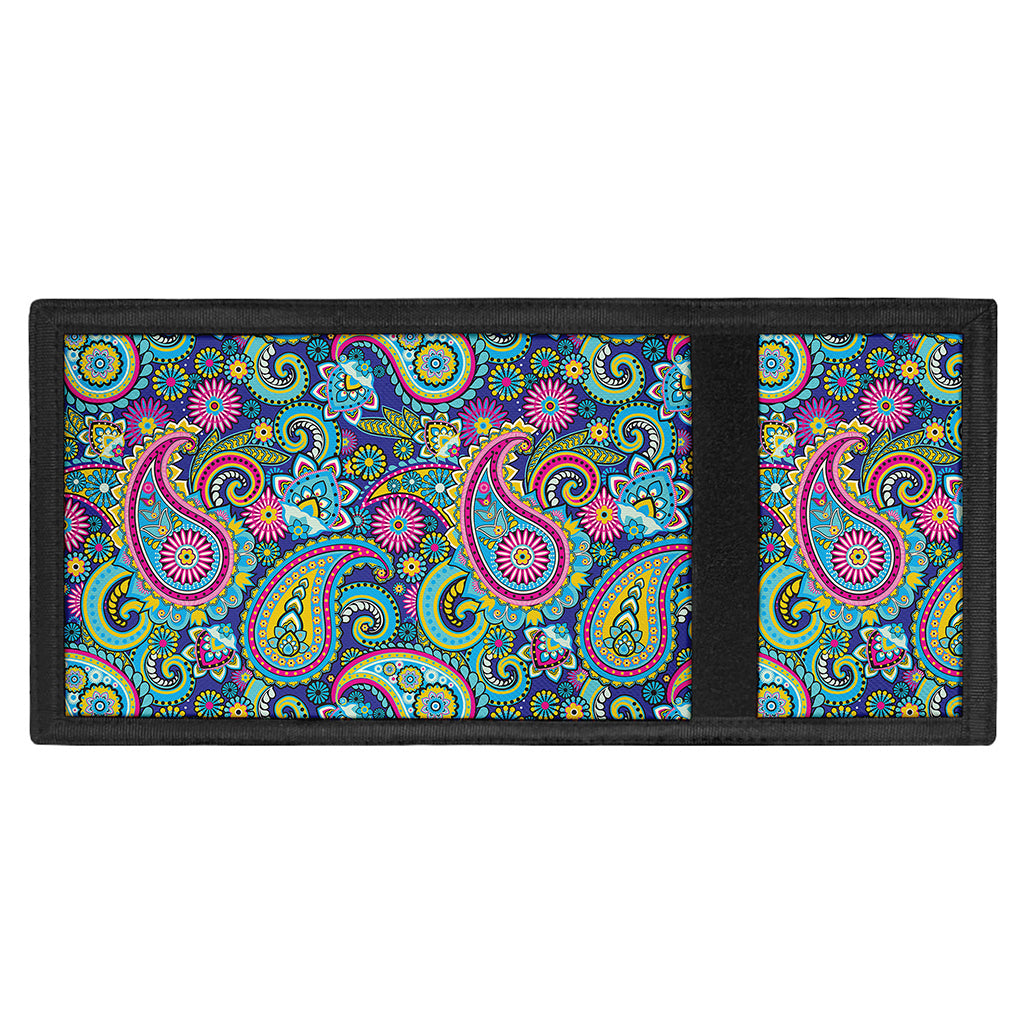 Colorful Paisley Pattern Print Trifold Wallet