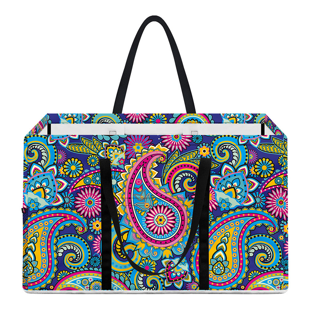 Colorful Paisley Pattern Print Utility Tote Bag