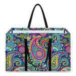 Colorful Paisley Pattern Print Utility Tote Bag
