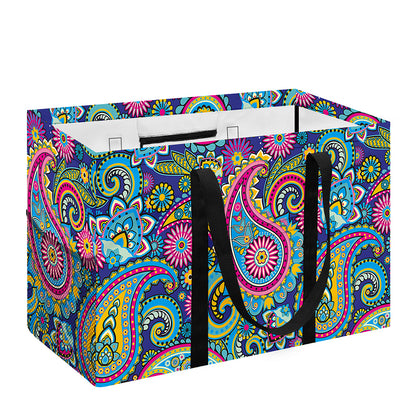 Colorful Paisley Pattern Print Utility Tote Bag