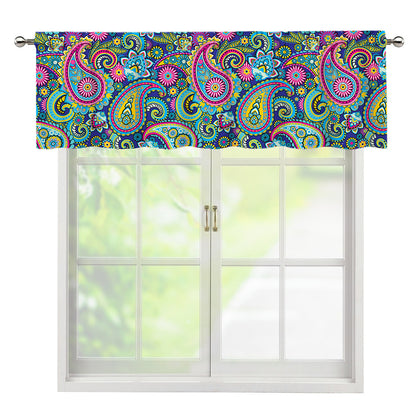 Colorful Paisley Pattern Print Window Valance