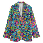 Colorful Paisley Pattern Print Women's Blazer