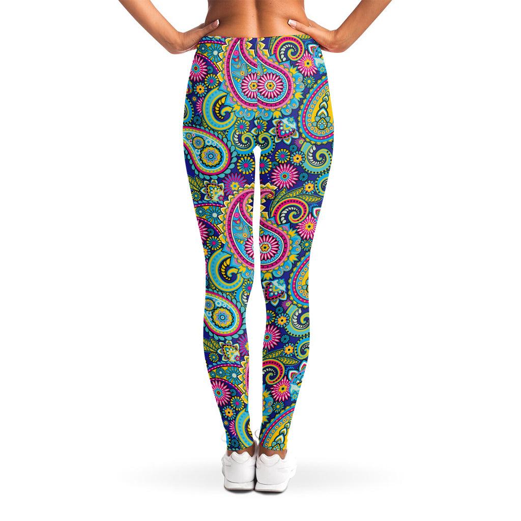 Colorful Paisley Pattern Print Women's Leggings