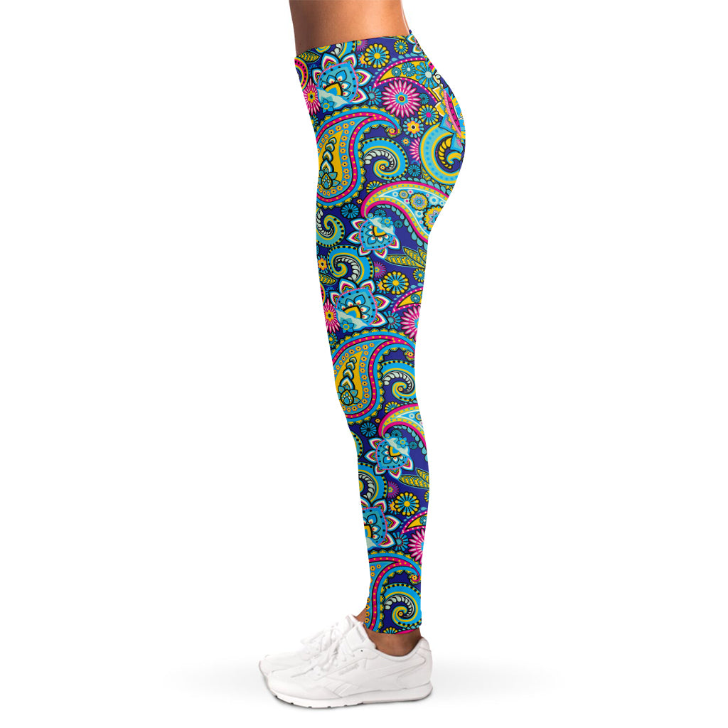 Colorful Paisley Pattern Print Women's Leggings