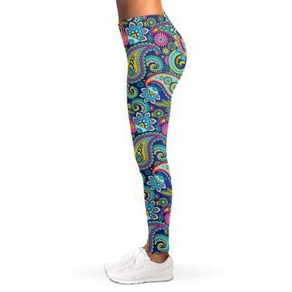 Colorful Paisley Pattern Print Women's Leggings