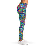 Colorful Paisley Pattern Print Women's Leggings