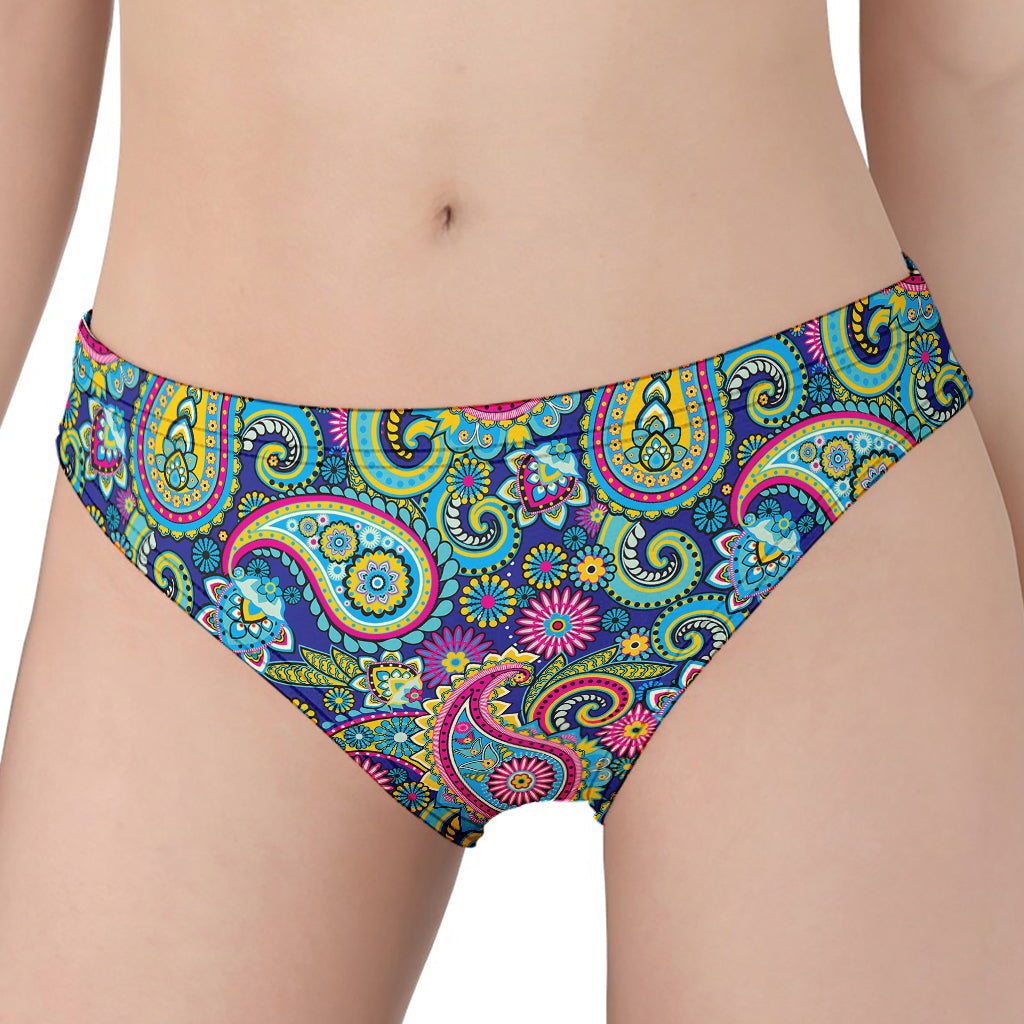 Colorful Paisley Pattern Print Women's Panties