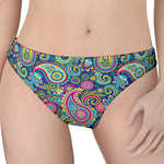 Colorful Paisley Pattern Print Women's Thong