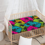 Colorful Palm Tree Pattern Print Baby Crib Sheet
