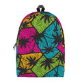 Colorful Palm Tree Pattern Print School Backpack